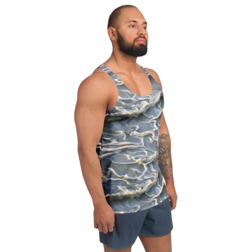 Frosted Tide on a Men's Tank Top