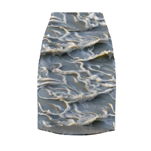 Frosted Tide on a Pencil Skirt