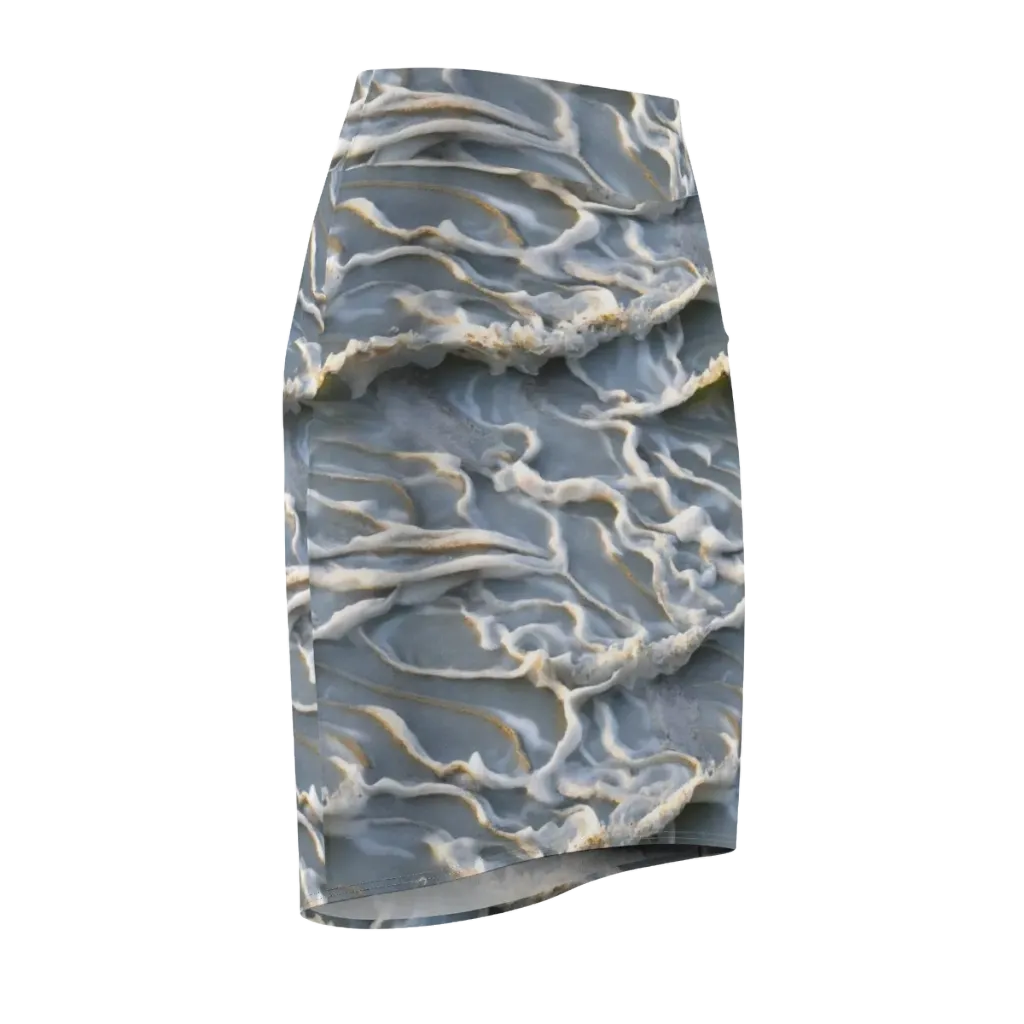 Frosted Tide on Pencil Skirt — Front Side
