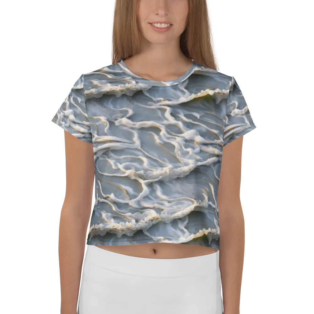 Frosted Tide on Crop Tee — Front