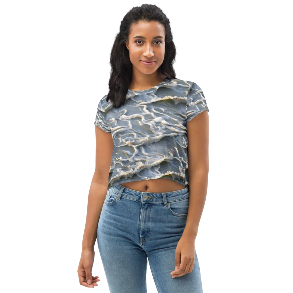 Frosted Tide on Crop Tee — Front