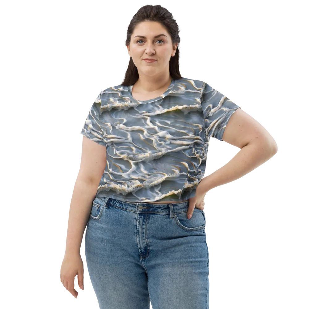 Frosted Tide on Crop Tee — Front