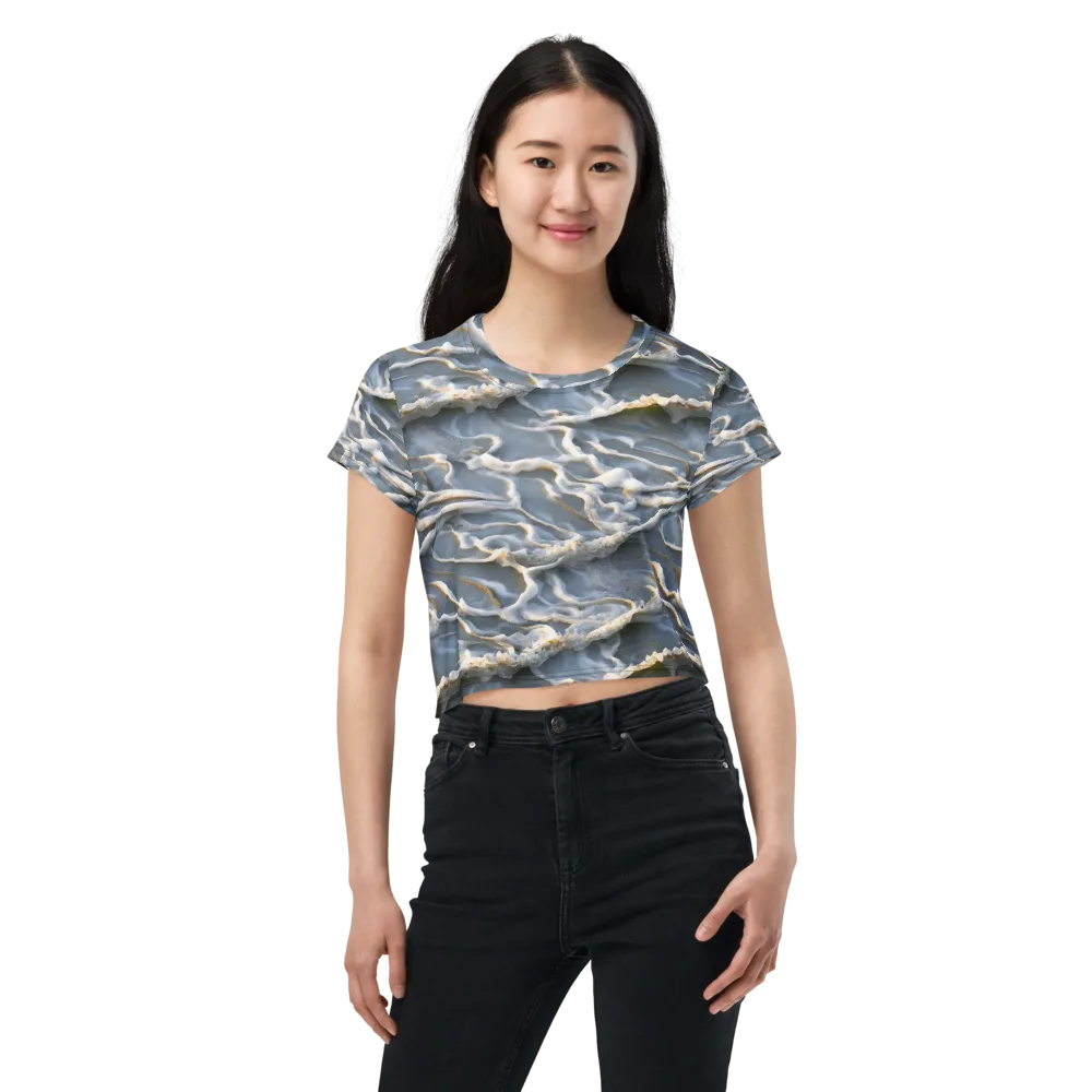 Frosted Tide on Crop Tee — Front