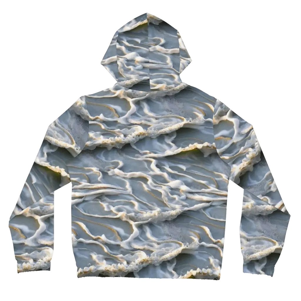 Frosted Tide on Women's Full-Zip Hoodie — Back