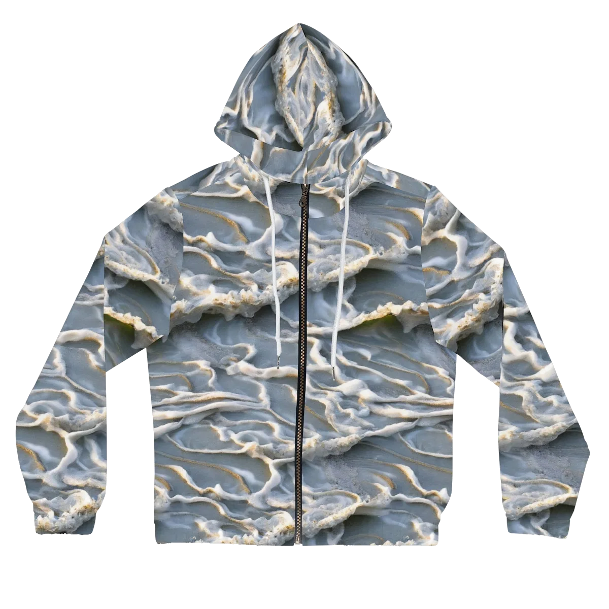 Frosted Tide on Women's Full-Zip Hoodie — Front