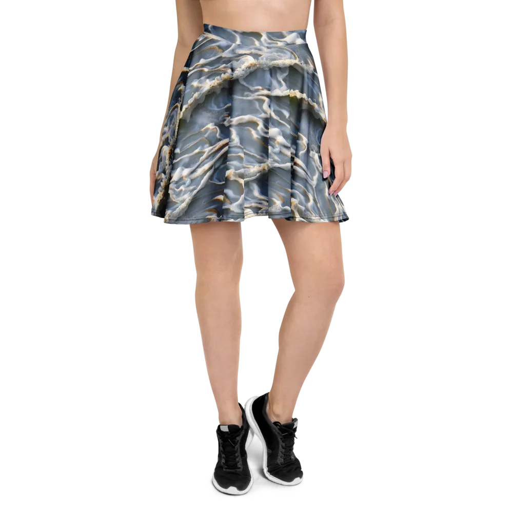 Frosted Tide on Skater Skirt — Front