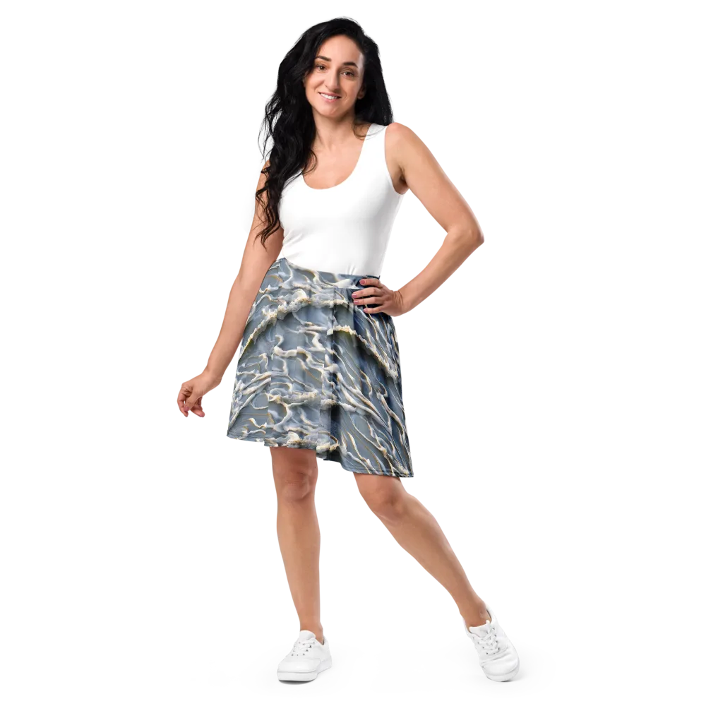 Frosted Tide on Skater Skirt — Front