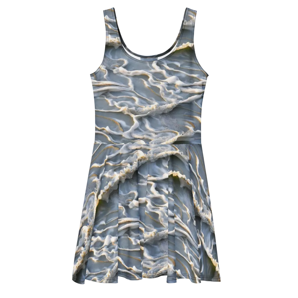 Frosted Tide on Skater Dress — Front