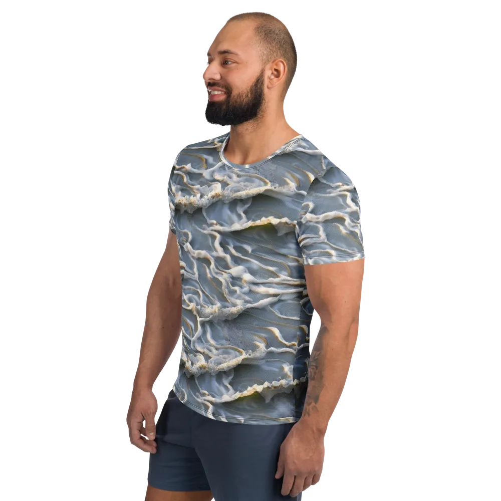 Frosted Tide on Men's Athletic T-Shirt — Left
