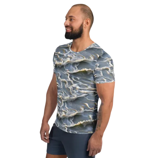 Frosted Tide on a Men's Athletic T-Shirt