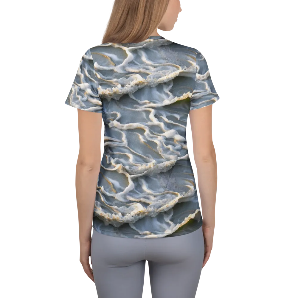 Frosted Tide on Women's Athletic T-Shirt — Back