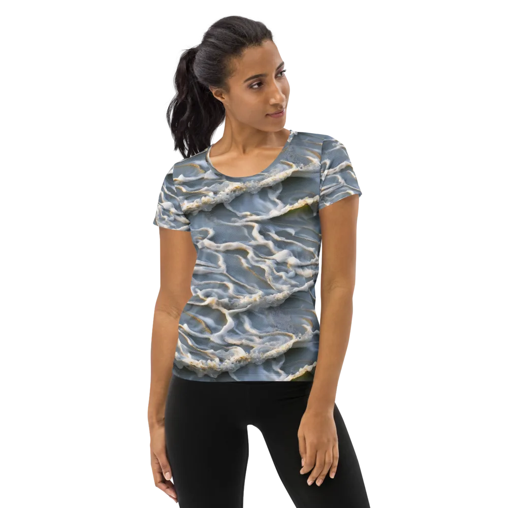 Frosted Tide on Women's Athletic T-Shirt — Front