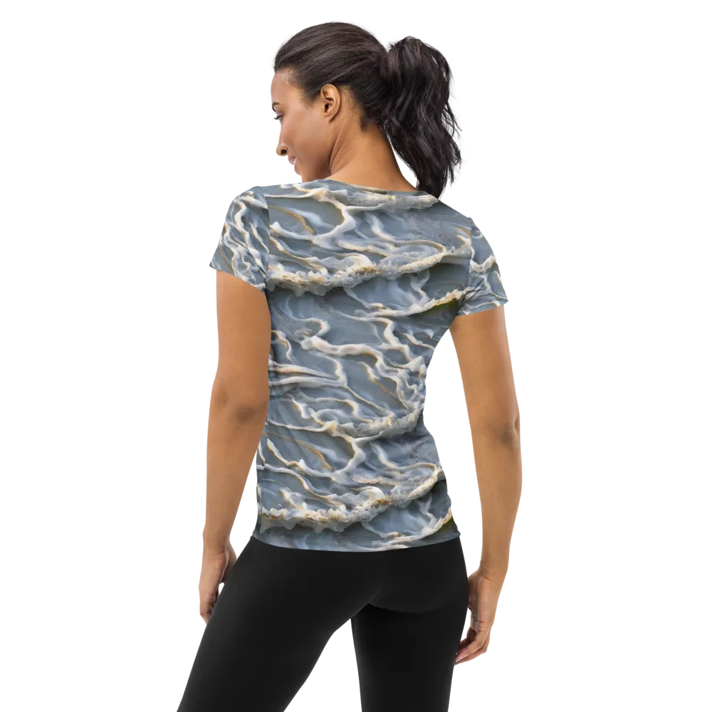 Frosted Tide on Women's Athletic T-Shirt — Back