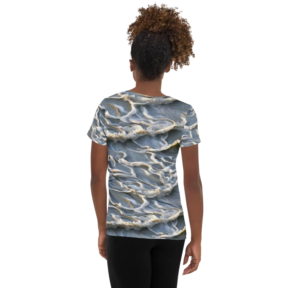 Frosted Tide on Women's Athletic T-Shirt — Back