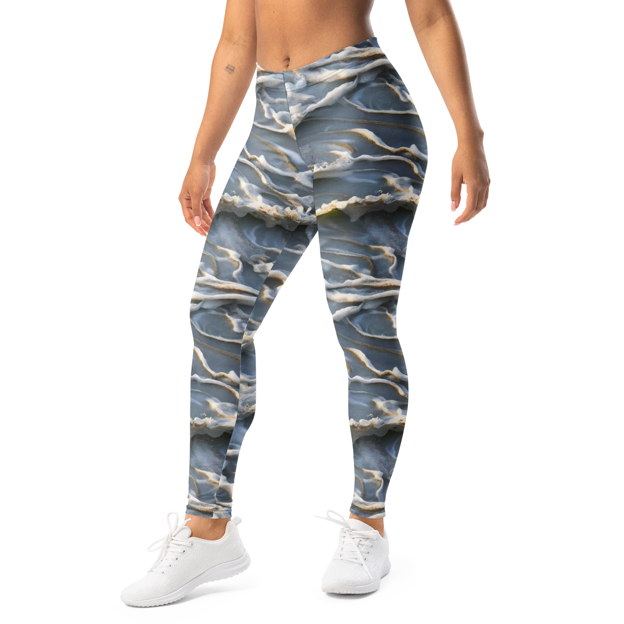 Frosted Tide on Leggings — Left Front