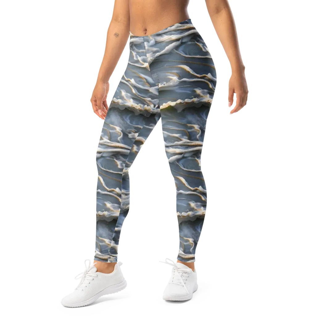 Frosted Tide on Leggings — Left Front