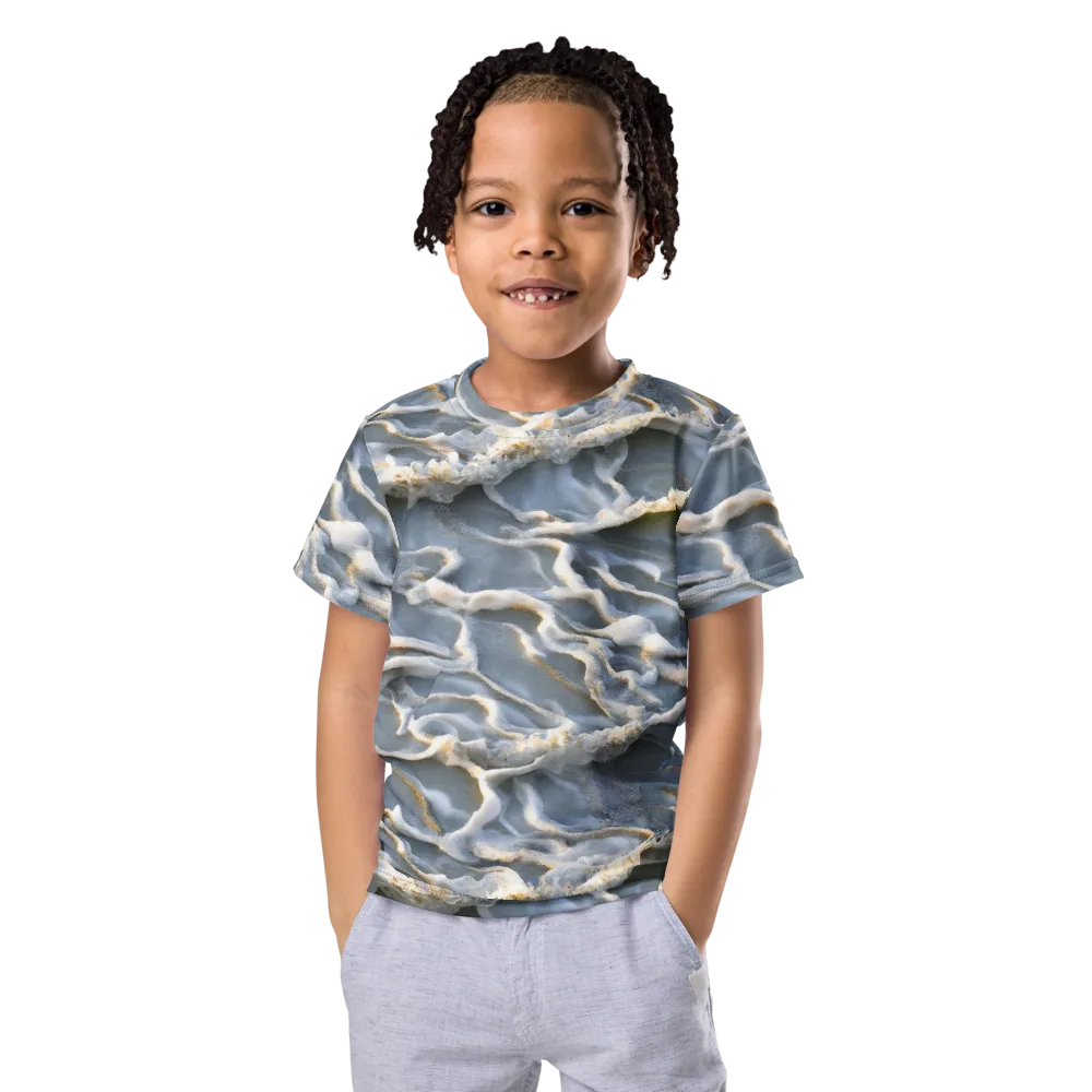 Frosted Tide on Kids Crew Neck T-Shirt — Front