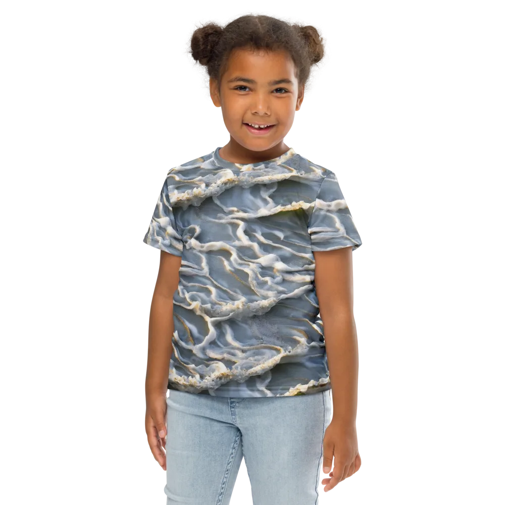 Frosted Tide on Kids Crew Neck T-Shirt — Front