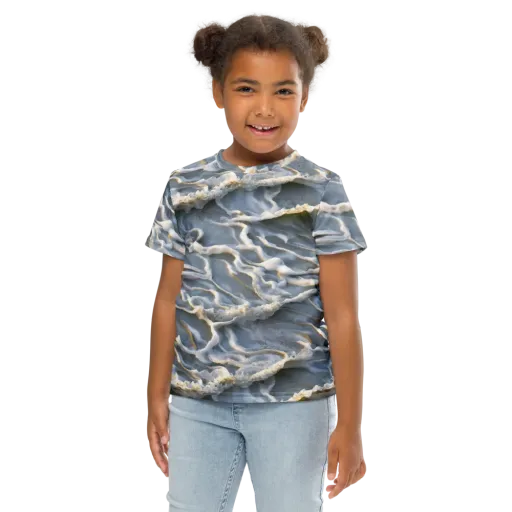 Frosted Tide on a Kids Crew Neck T-Shirt
