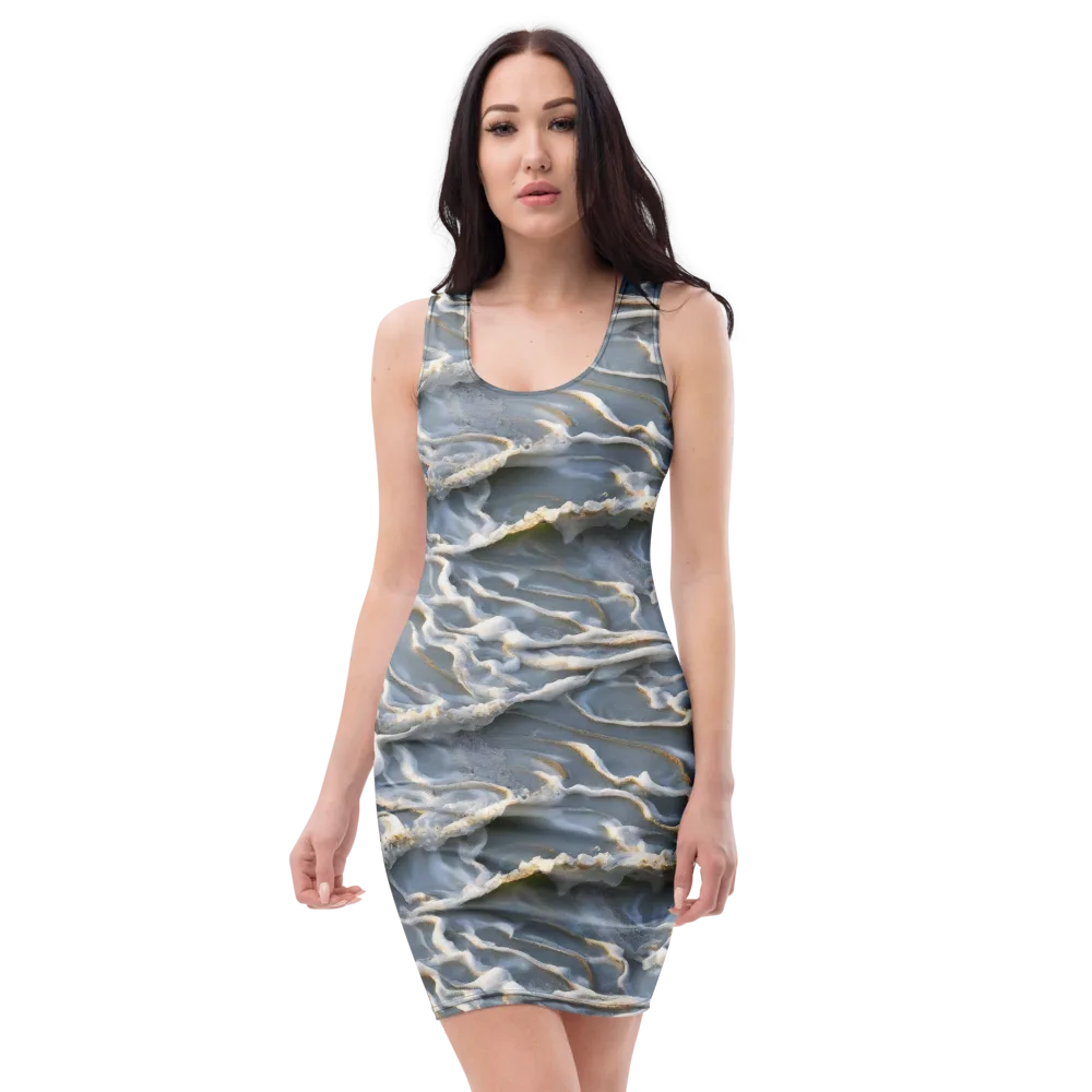 Frosted Tide on Bodycon Dress — Front