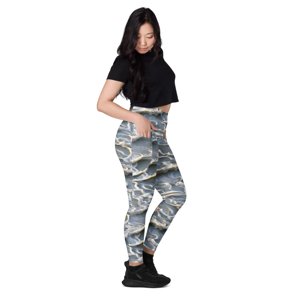 Frosted Tide on Leggings with Pockets — Right