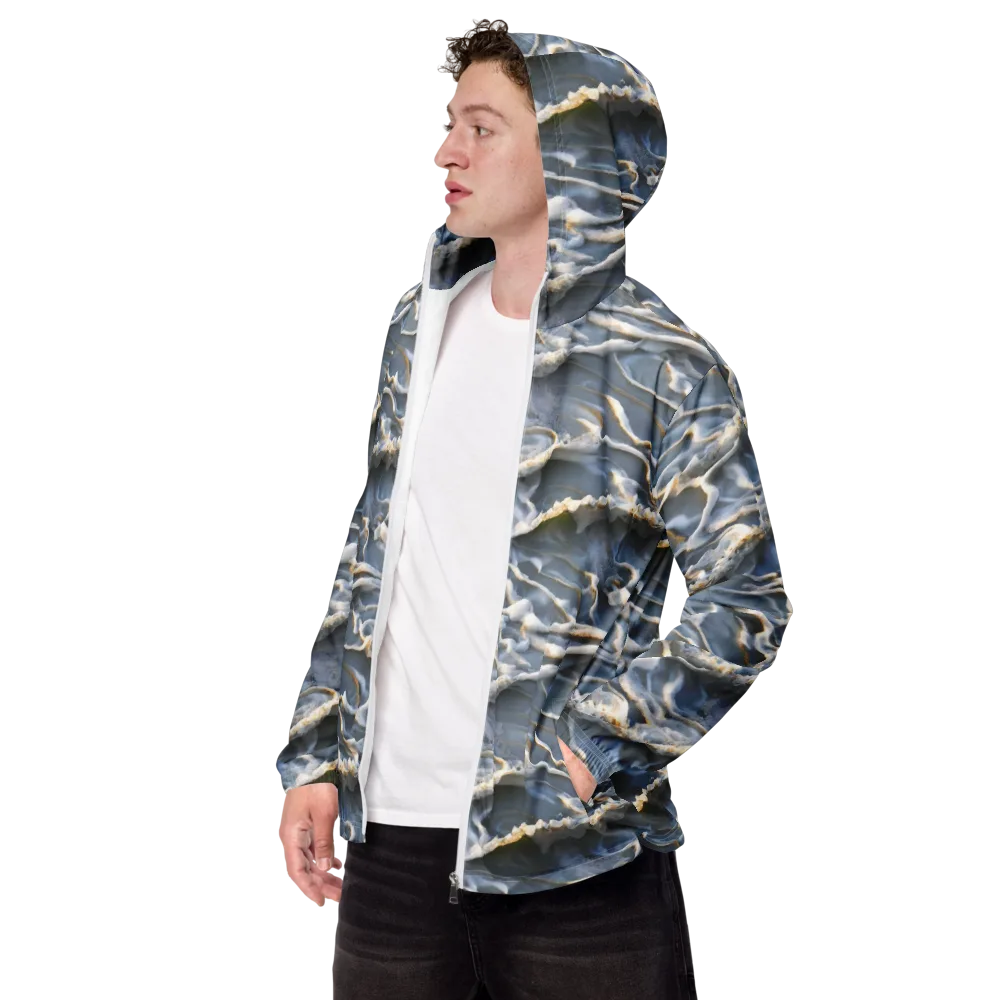 Frosted Tide on Men's Windbreaker — Left Front