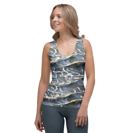 Frosted Tide on a Women's Tank Top
