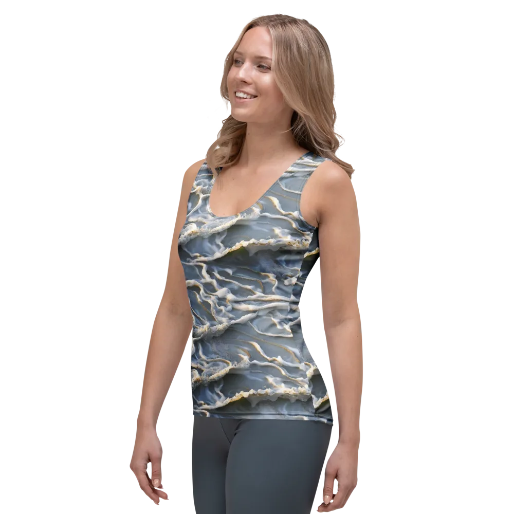 Frosted Tide on Women's Tank Top — Left Front
