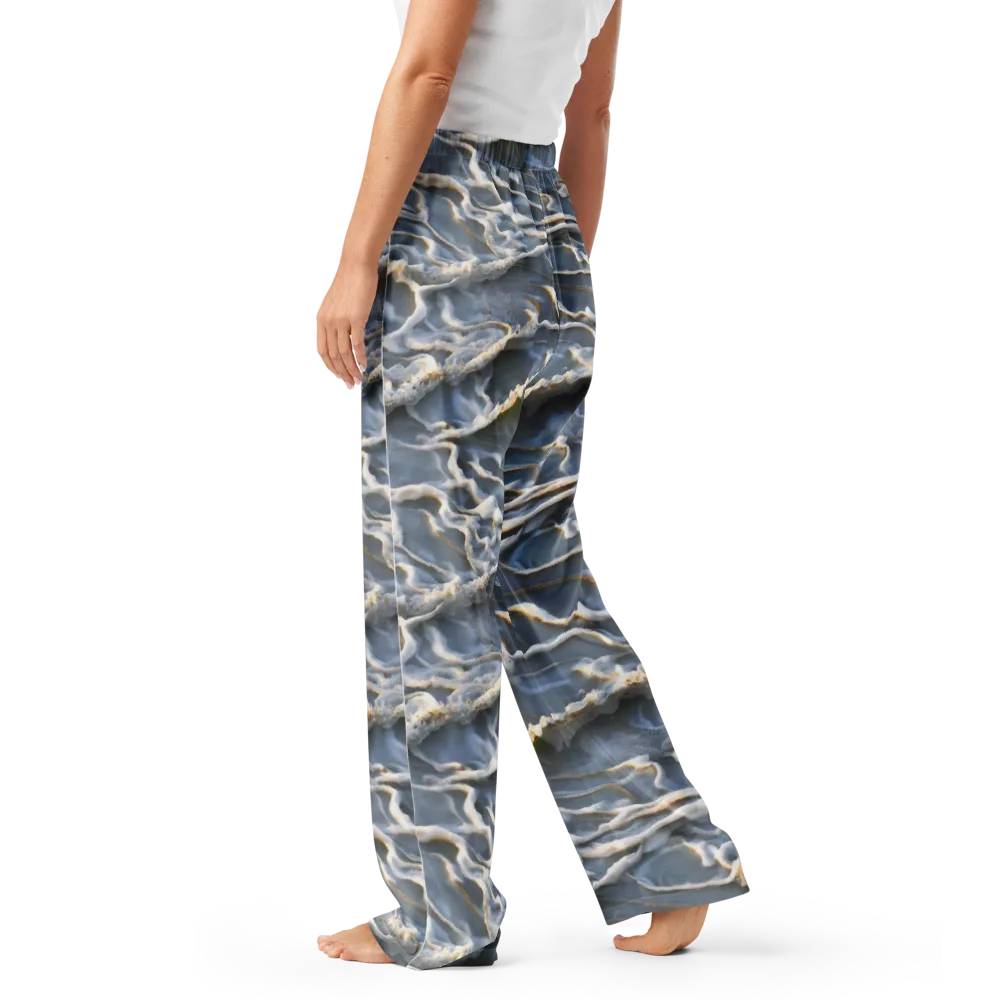 Frosted Tide on Women's Pajama Pants — Left
