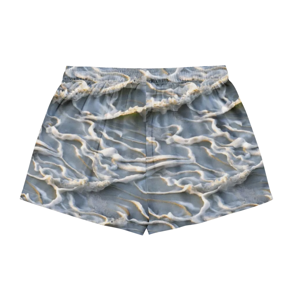 Frosted Tide on Women's Pajama Shorts — Back