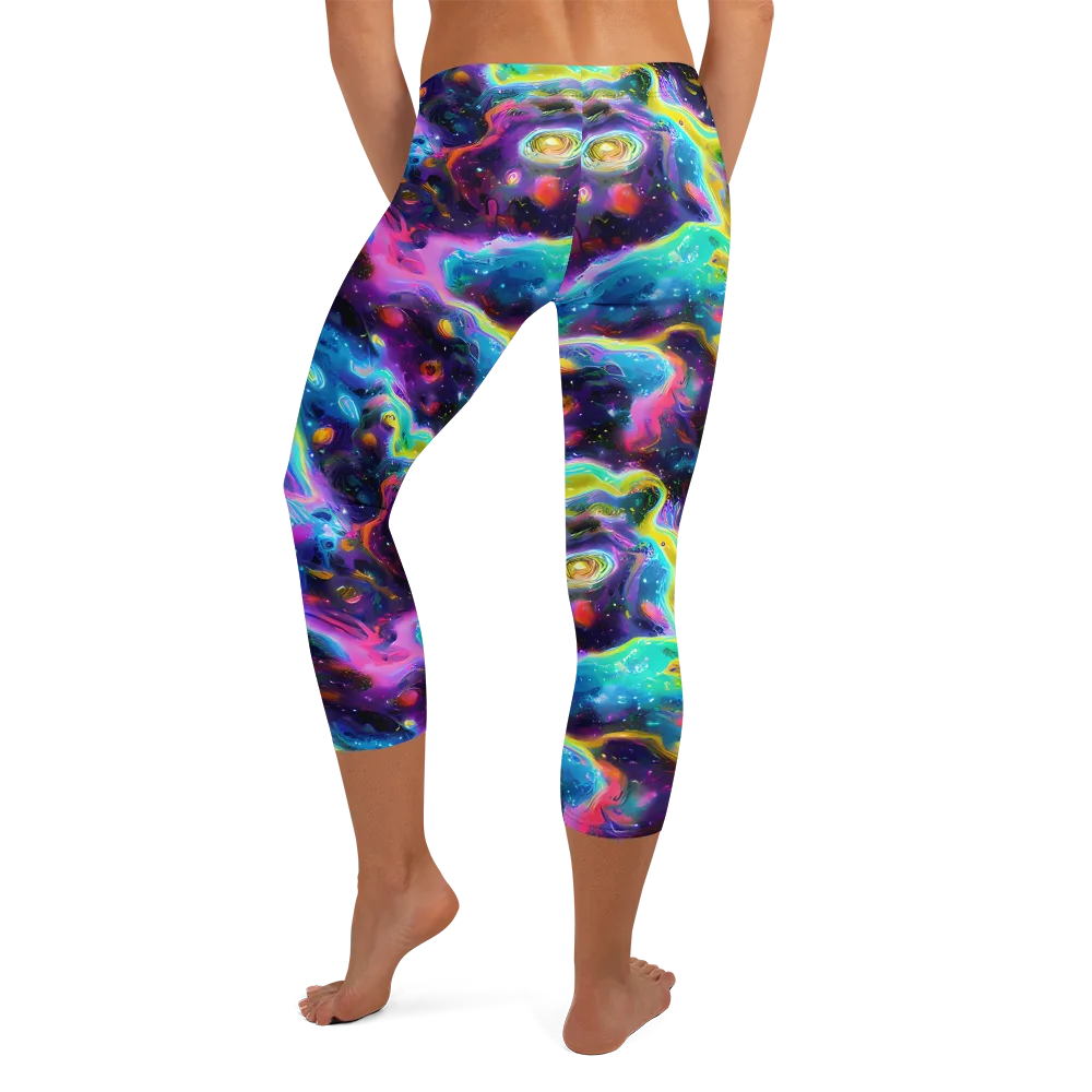 Infinite Iridescence on Capri Leggings — Back