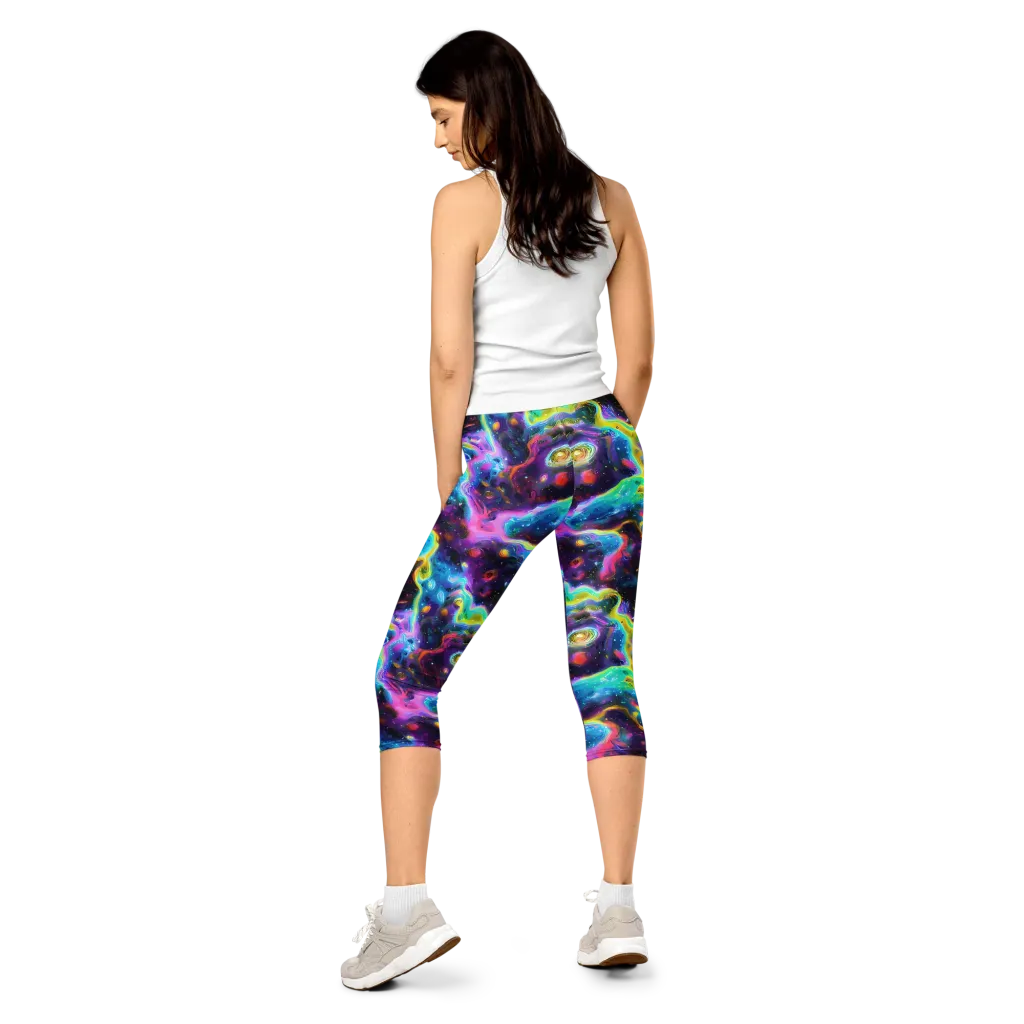 Infinite Iridescence on Capri Leggings — Back