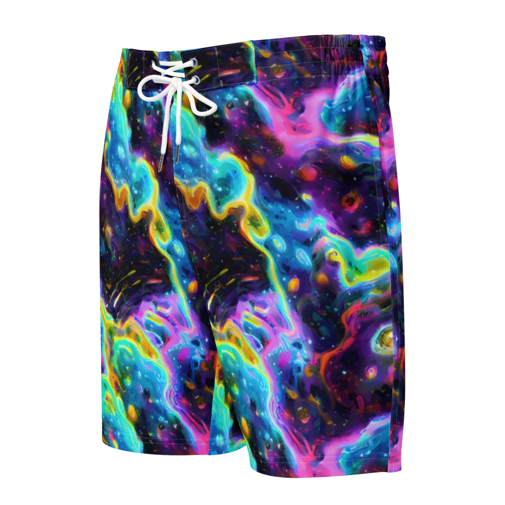 Infinite Iridescence on Men's Board Shorts — Front