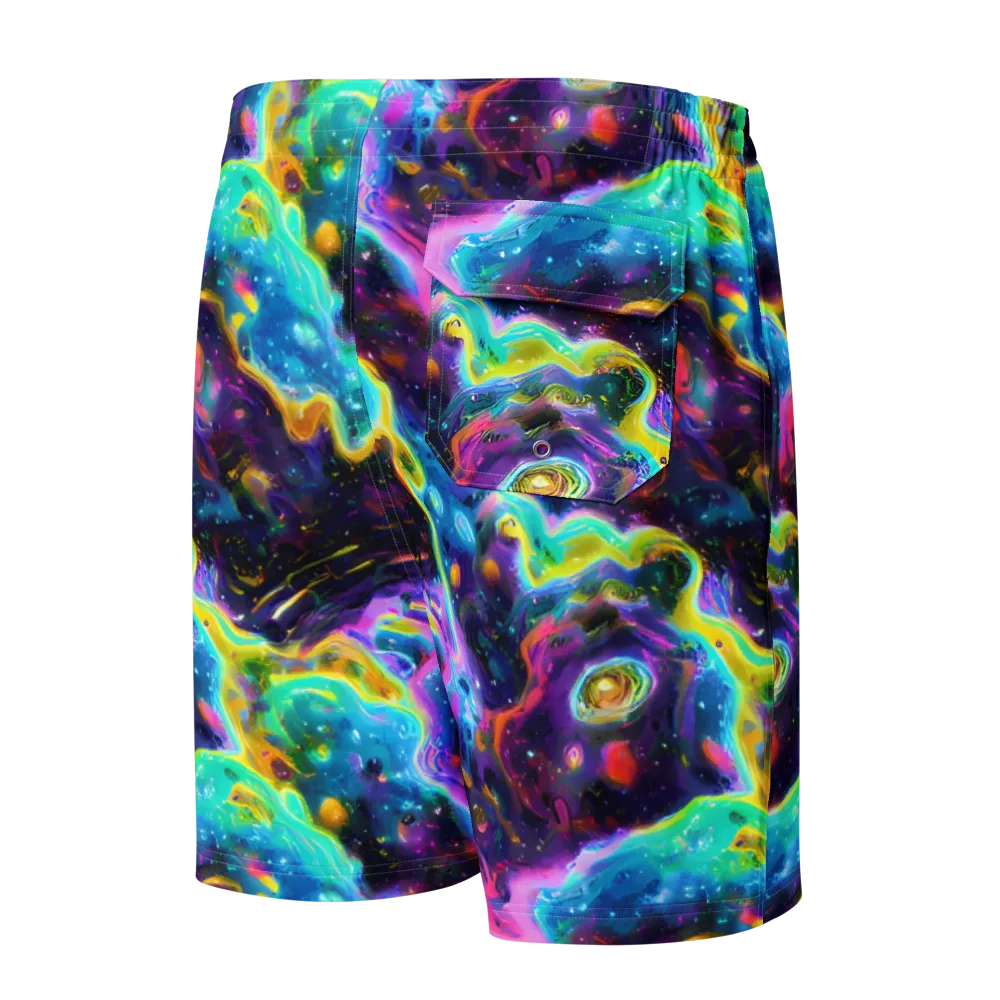 Infinite Iridescence on Men's Board Shorts — Back