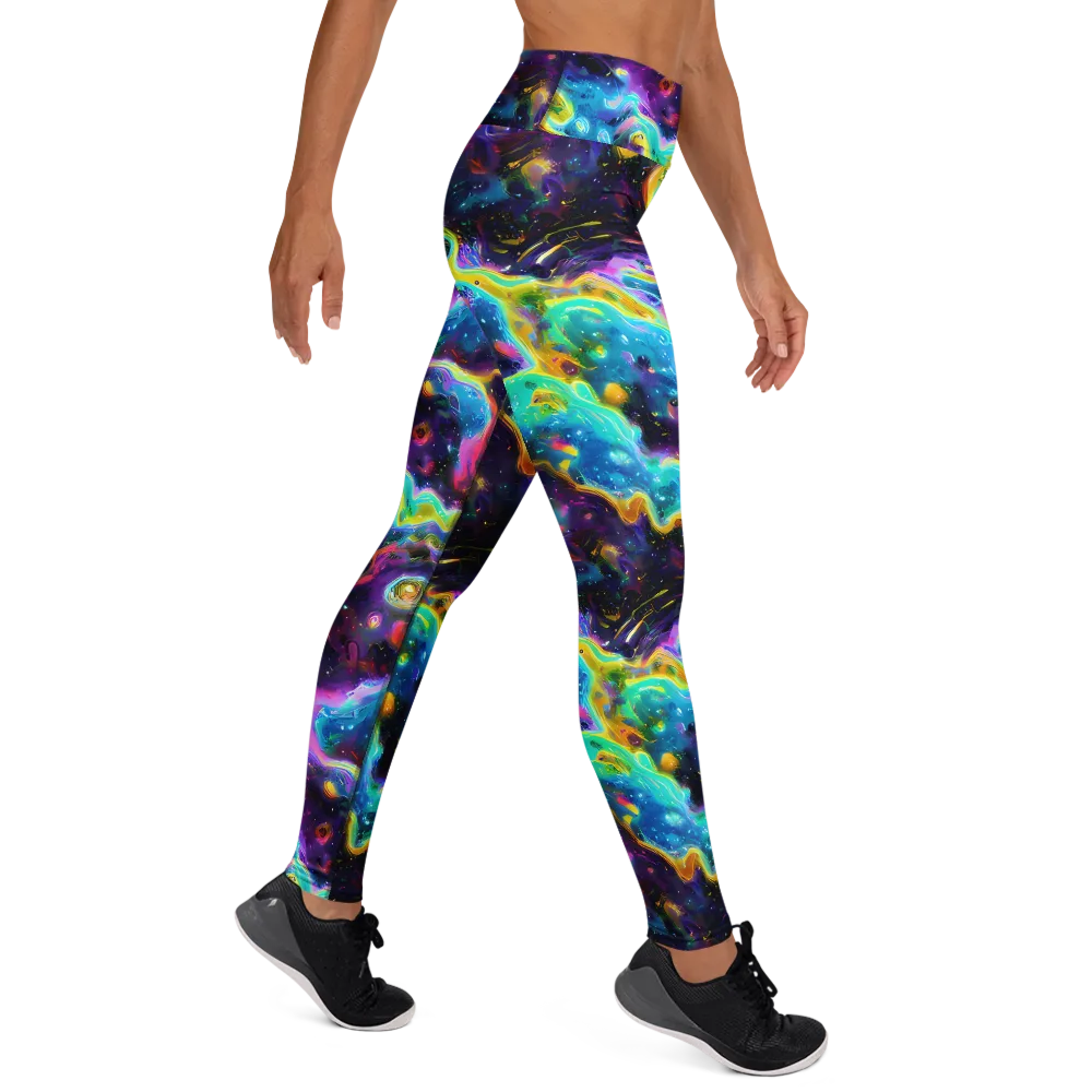 Infinite Iridescence on Yoga Leggings — Right