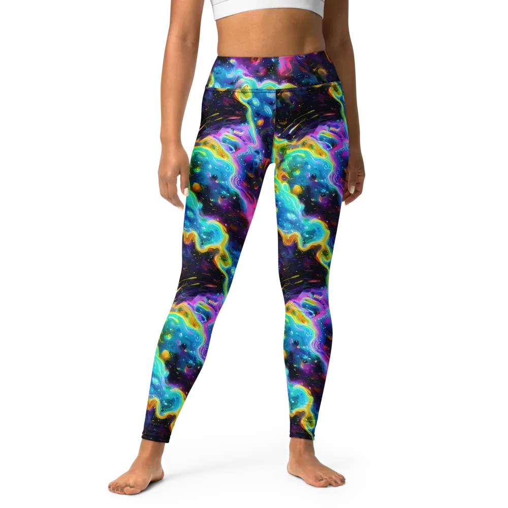 Infinite Iridescence on Yoga Leggings — Front