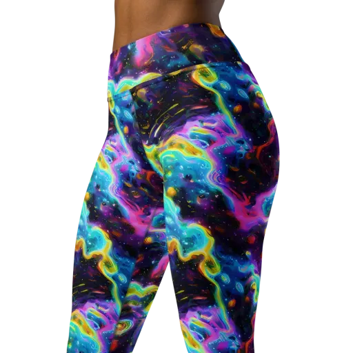 Infinite Iridescence on a Yoga Leggings