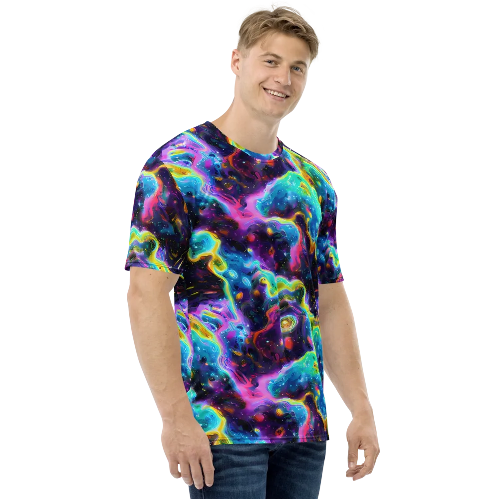 Infinite Iridescence on Men's Crew Neck T-Shirt — Right
