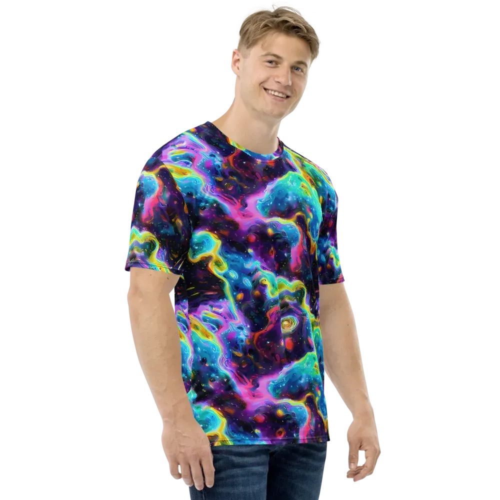 Infinite Iridescence on Men's Crew Neck T-Shirt — Right