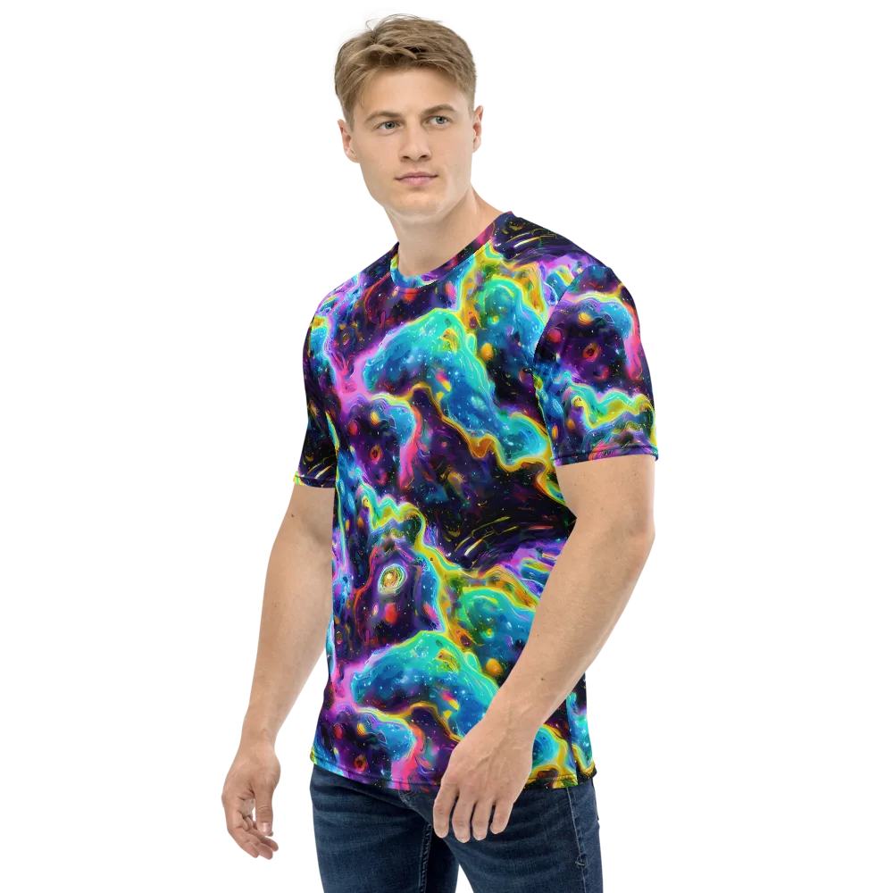 Infinite Iridescence on Men's Crew Neck T-Shirt — Left