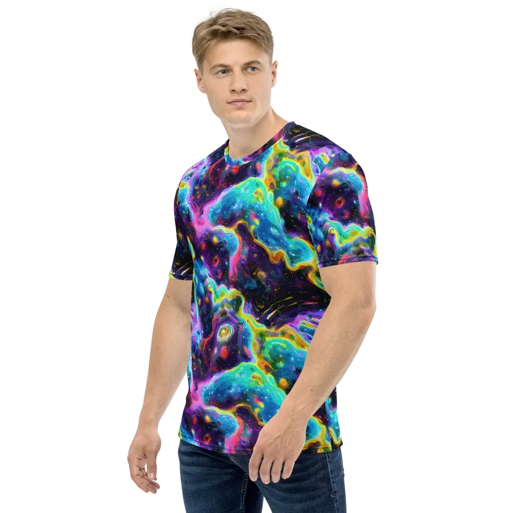 Infinite Iridescence on Men's Crew Neck T-Shirt — Left