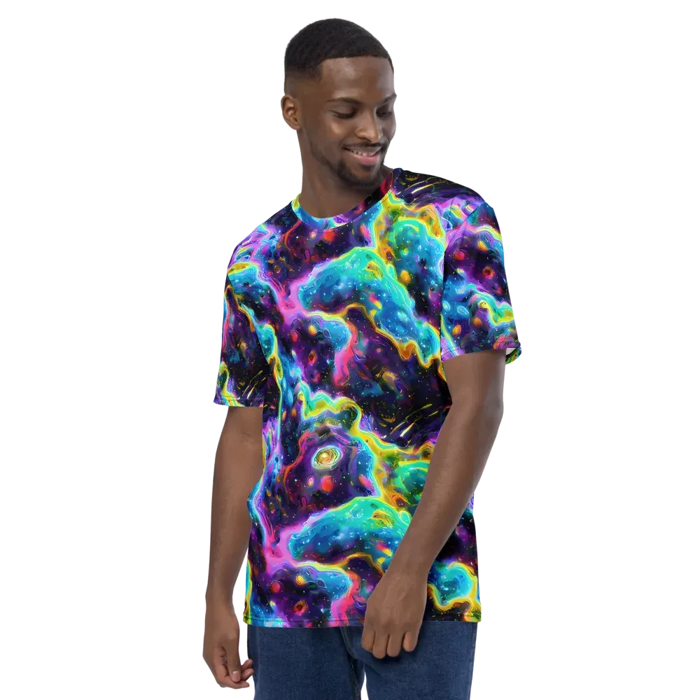 Infinite Iridescence on Men's Crew Neck T-Shirt — Left