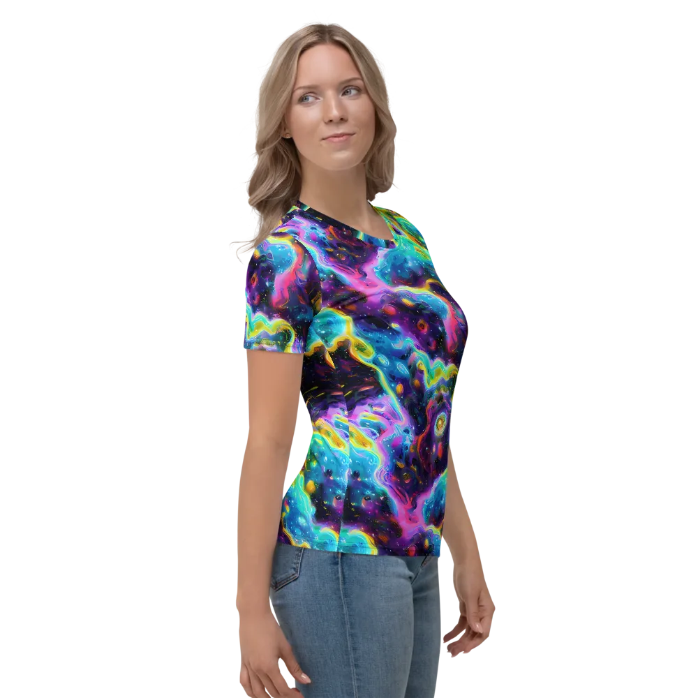 Infinite Iridescence on Women's Crew Neck T-Shirt — Right