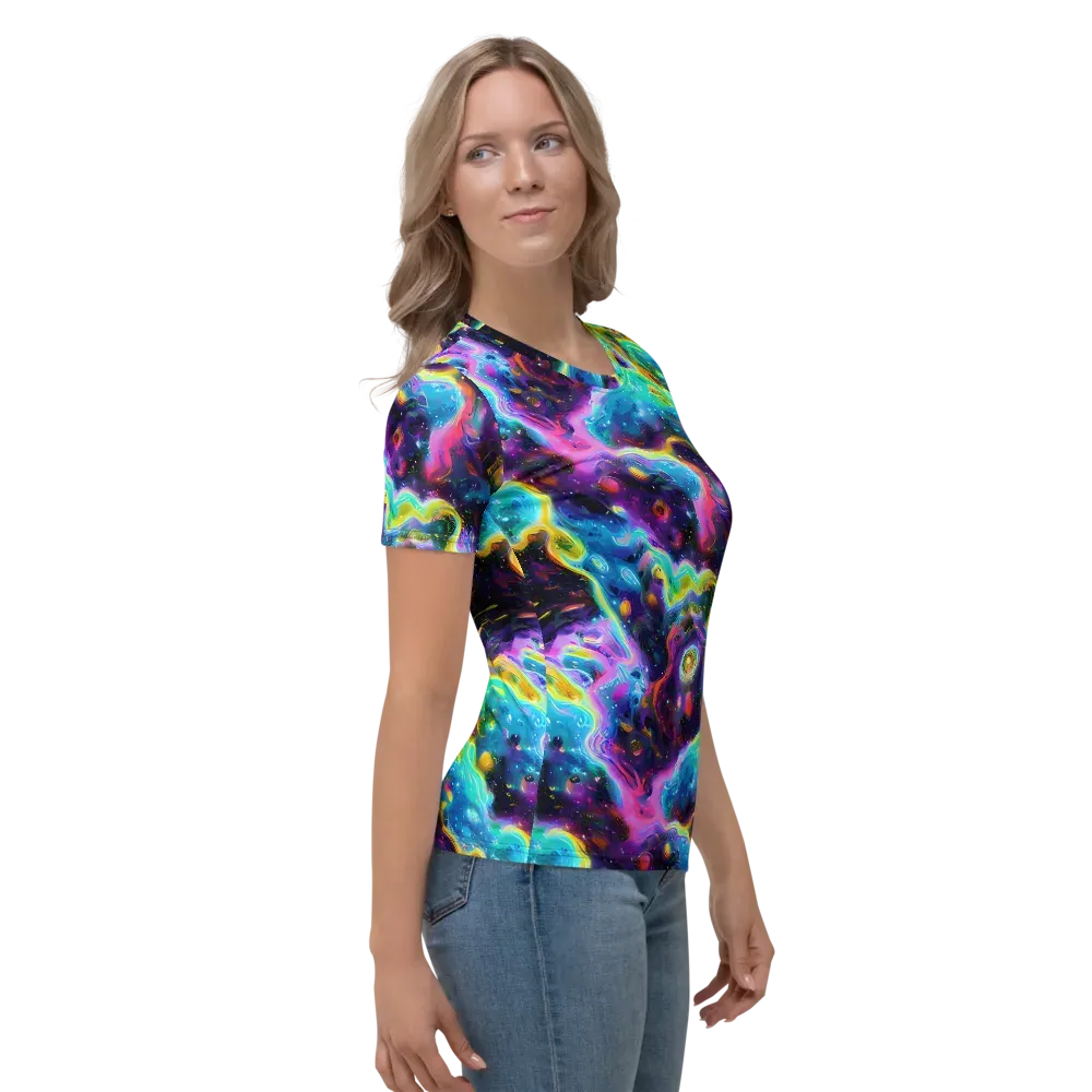 Infinite Iridescence on Women's Crew Neck T-Shirt — Right