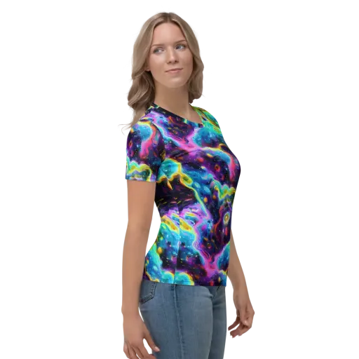 Infinite Iridescence on a Women's Crew Neck T-Shirt