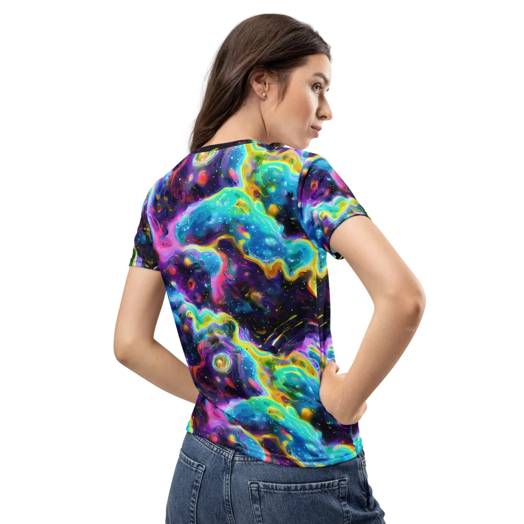 Infinite Iridescence on Women's Crew Neck T-Shirt — Back