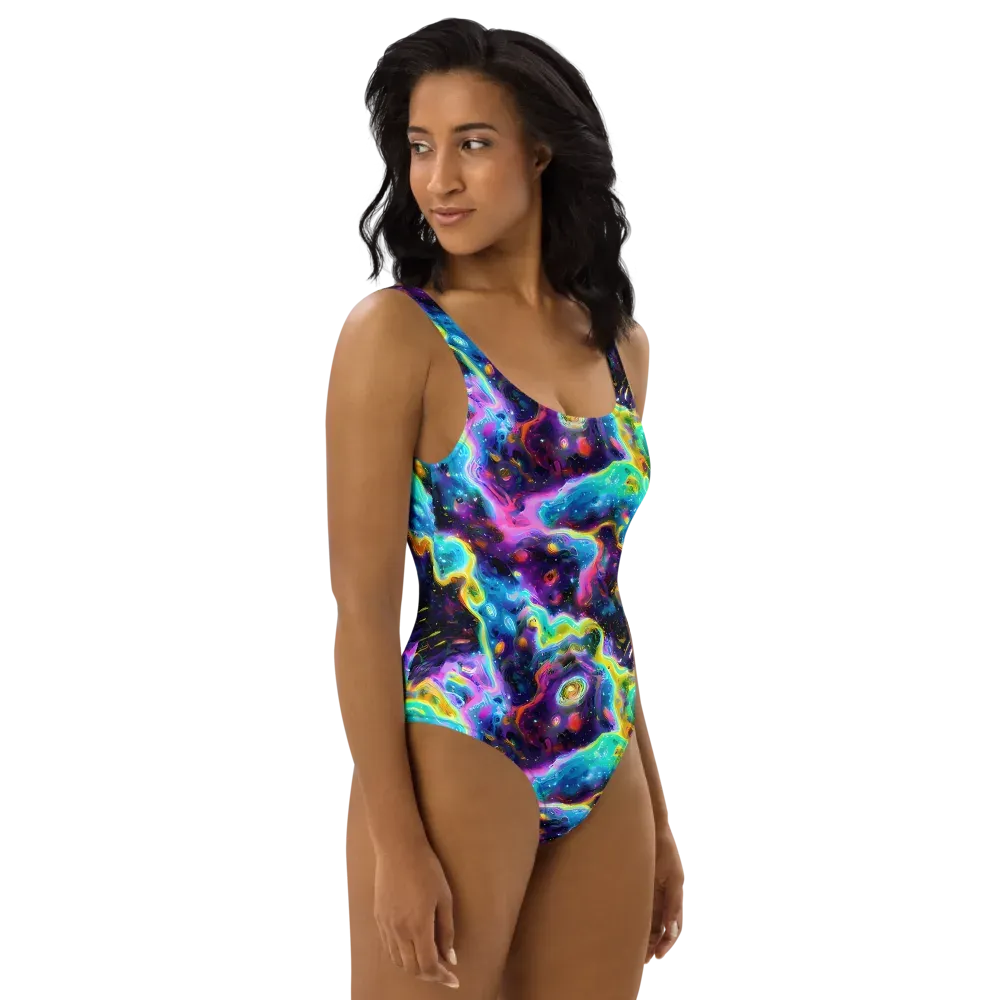 Infinite Iridescence on One-Piece Swimsuit — Right