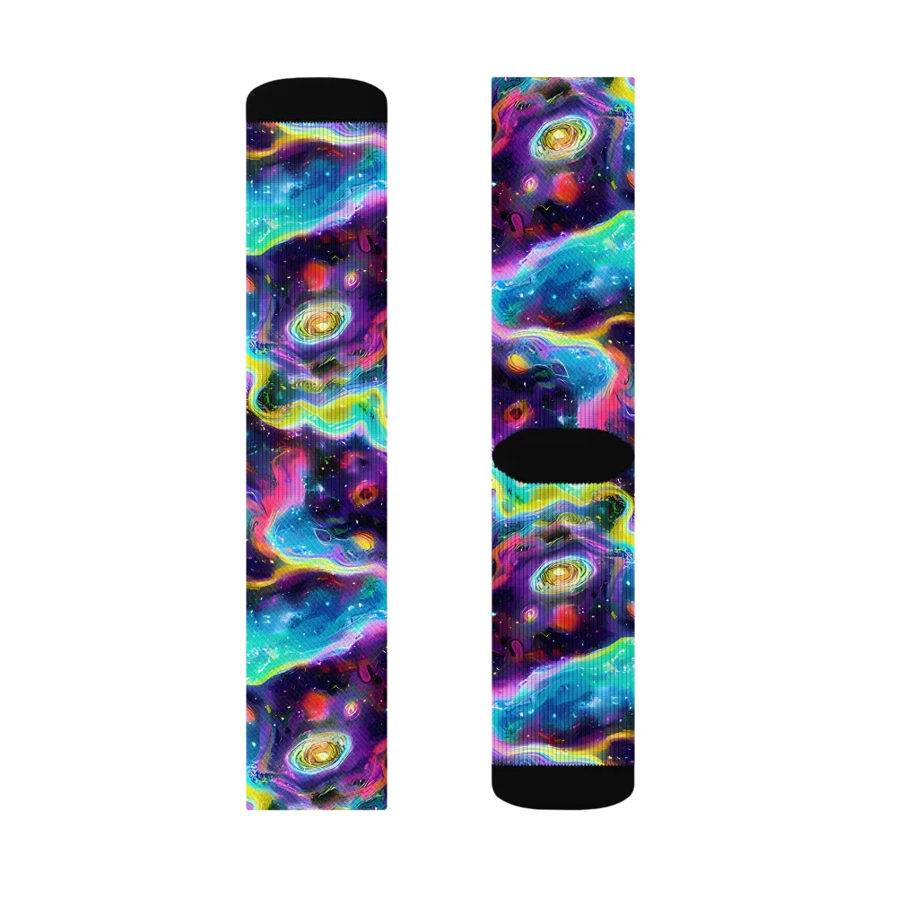 Infinite Iridescence on Socks — Left Sock