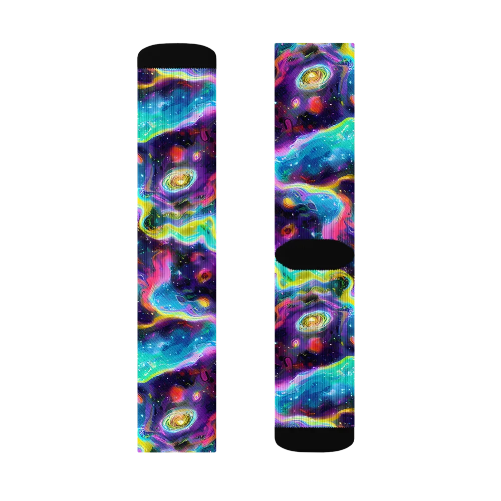 Infinite Iridescence on Socks — Right Sock