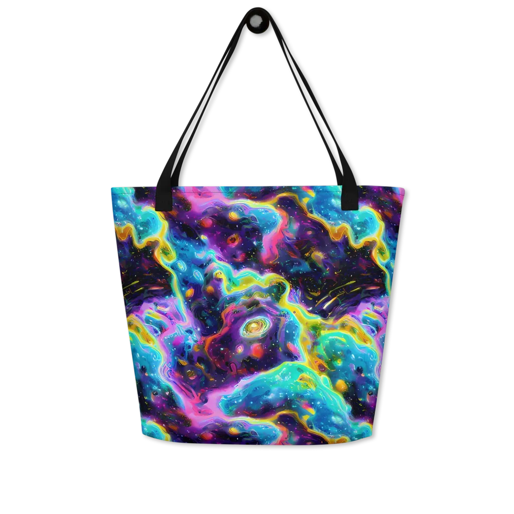 Infinite Iridescence on Large Tote Bag W/ Pocket — Front